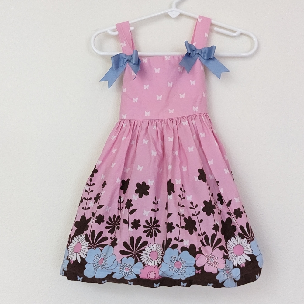 Bonnie Baby Pink Floral Dress, Toddler Girl 18 Months